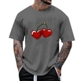thumbnail image 2 of Wavsuf Mens Graphic Tees Men T Shirts Short Sleeve Round Neck T Shirt Gray Size XL, 2 of 5