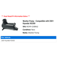 thumbnail image 2 of Washer Pump - Compatible with 2001 Hyundai XG300, 2 of 3