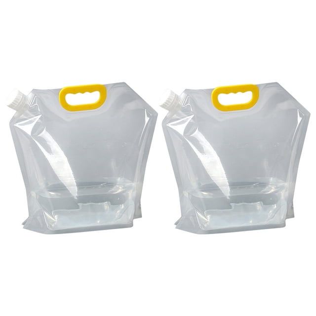 Almacenamiento Gran Capacidad para Exteriores Montañismo Viajes Y Camping Almacenamiento Blanda Plástico Cubo Portátil Plegable (transparente 10L 2 Unidades)