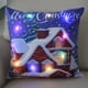 thumbnail image 2 of Luces LED intermitentes Feliz Navidad funda de almohada para el hogar funda de cojín para fiesta de Nochevieja funda de almohada navideña brillante XJ151, 2 of 4