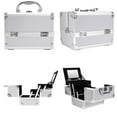 Zimtown Pro Aluminum Makeup Train Jewelry Storage Box Cosmetic Lockable
