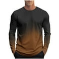 thumbnail image 2 of Plus Size T Shirts for Men Big & Tall S-4X Long Sleeve Crewneck Tshirts Shirt Pullover Gradient Printed Basic Breathable Athletic Workout Tees Tops, 2 of 5
