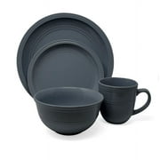Blue Harbor 16-Pieces Gray Farmhouse Dinnerware Set