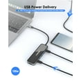 thumbnail image 4 of LENTION USB C Hub with Power Delivery,HDMI,USB 3.0&Type C Data Adapter Multiport Laptop Docking Station Compatible MacBook,Windows,Chrome(CE35,Black), 4 of 13