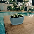thumbnail image 4 of Ecobo 9.1 inches wide Eco-Friendly Oval Planter Box, Garoa Indoor/Outdoor use, Durable & Versatile, Designed by Brazilian Artisans, Contemporary All-Weather Design – Green, 4 of 4