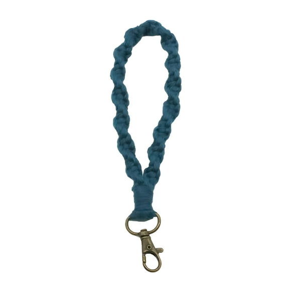 DESIGNICE Macrame Keychain Wristlet Keychains for Women Handmade Hand Wrist Strap with Hanging Buckle - Car Keys Cute Key Chains Boho Keyring Bracelet for Girls
