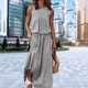thumbnail image 1 of Vestido Sin Mangas Vestido sin mangas de verano Elegante vestido largo maxi Ropa femenina (Gris XL) Cgtredaw para Mujer Gris T S, 1 of 6