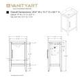 thumbnail image 5 of Vanity Art 20” Single Sink Bathroom Vanity Cabinet with Ceramic Countertop, 5 of 9