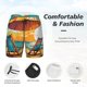 thumbnail image 3 of Fotbe Vintage Beach Sunset Traje de Baño para Hombre – Shorts de Natación de Secado Rápido con Forro y Bolsillos-Small, 3 of 6