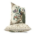 thumbnail image 3 of Lavish Peacock Indoor/Outdoor Pillow in Beige 16x16, 3 of 5