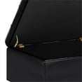 thumbnail image 5 of Bowery Hill 34" Transitional Rectangle Coffee Table Ottoman - Black Faux Leather, 5 of 5