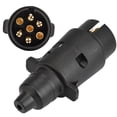 thumbnail image 1 of Trailer Plug, Stable Trailer Connector High Conductivity Black 12V Professional Simple Installation  For Cars For  For Trucks, 1 of 8
