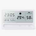 thumbnail image 4 of Lcd Digital Temperatura Humedad Medidor Usb Recargable Hogar Interior Exterior Higrómetro Termómetro Estación Meteorológica Reloj Vogacara TO005015-00, 4 of 7