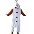 thumbnail image 1 of Pijama de una pieza con forma de Olaf, disfraz de hombre y mujer, ropa de dormir de una pieza, Unisex AL, 1 of 4