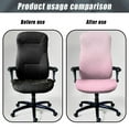 thumbnail image 4 of Renewold Pink Polka Dot Gradient Office Chair Cover with Elastic Bottom Stretch Computer Desk Chair Cover Anti-slip High Back Chair Cover with Elastic Bottom Office Decor, S, 4 of 7