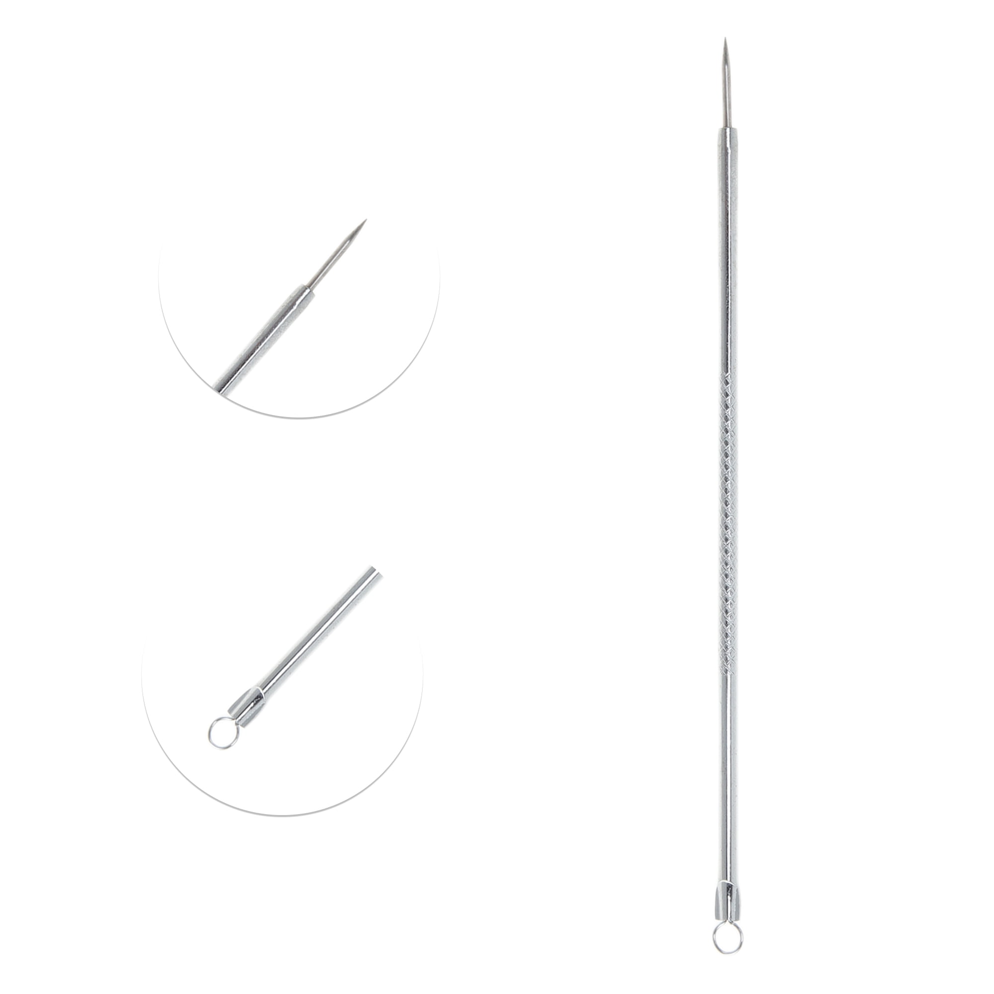 Unique Bargains 1pc Durable Squeeze Pimple Extractor Tool for Clear Skin Silver Tone