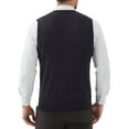 thumbnail image 4 of SAATLERI Men's Sweater Vest V Neck Knitted Pullover Sweater Tops Sleeveless Loose Fit Knitwear Vests, 4 of 5