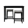 thumbnail image 3 of Linon Claridge 3-Piece Counter Height Tavern Set, Black with Gray Faux Leather, 3 of 15