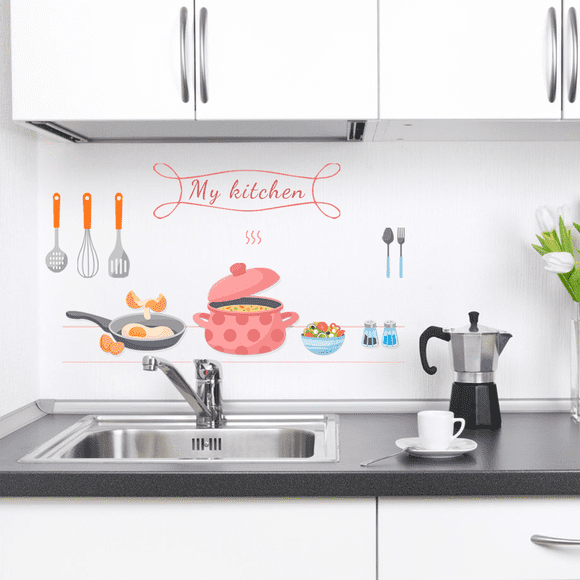 YSTINNG Kitchen Kitchenware Wall Decals Wall Letters Stickers Living Room Dining Room Wall Decor A311-001
