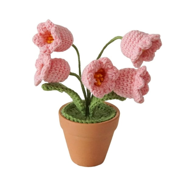 Centros de mesa Sunnimix decoración de flores tejidas a mano Rosado