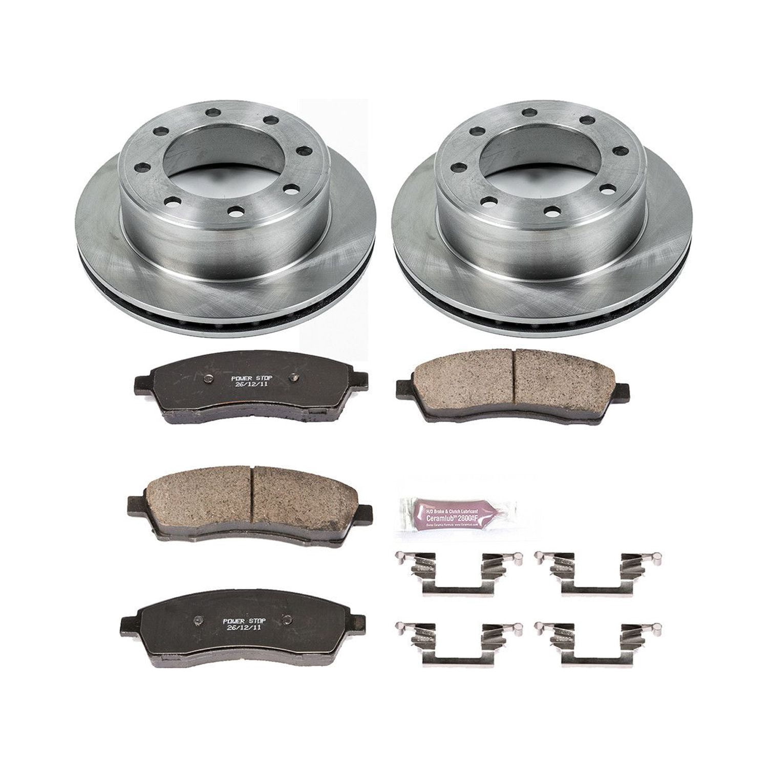 Power Stop Rear Stock Replacement Brake Pad and Rotor Kit KOE1890