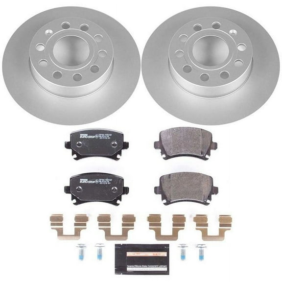 Power Stop Rear Euro-Stop ECE-R90 Certified Brake Pad and Rotor Kit ESK4627