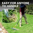 thumbnail image 6 of Thatch Rake for Lawn with 74inch Handle, 15 inch Dethatcher Rake for Grass to Cleaning Dead Grass, Efficient Steel Metal Rake for Dethatching, Heavy Duty Thatching Rakes for Garden, Yard, 6 of 8