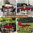 thumbnail image 5 of Red and Black Checkered Pattern Square Fitted Tablecloth with Elastic Edge,Square Table Cover,Washable Elastic Table Cover for Home Kitchen Party Decor 34"x34", 5 of 6