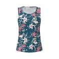thumbnail image 4 of Lsque Lilies Flowers Printed Workout Tank Tops for Women, Athletic Sports Tank Tops, Compression Sleeveless Dry Fit Shirts,Sleeveless Yoga Shirt-Small, 4 of 9
