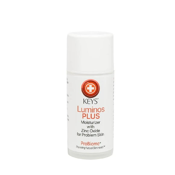 Keys Luminos PLUS con óxido de zinc - Loción de protección solar natural ProBiome Hidratante diario para pieles problemáticas - Aplicación hipoalergénica apta para maquillaje - Protege y nutre todo ti