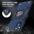 thumbnail image 5 of Motorola G Stylus 5G 2022 Case, Rosebono Hybrid Slim Colorful Armor Cover Case With Adjustable Integrated 360 Degree Rotating Ring Kickstand For Motorola G Stylus 2022 5G (Navy), 5 of 6