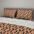 thumbnail image 2 of Scottie Dog Comforter & Sham Bedding Set, Sketched Puppies on a Crooked Chevron Zigzag Backdrop, 3 pcs Duvet Set Microfiber Filling Quilt, 5 Sizes, Dark Orange Cream, by Ambesonne, 2 of 4