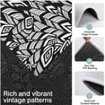 thumbnail image 3 of Black Boho Tribal Feathers Pattern Kitchen Rugs Sets Of 3,Kitchen Runner Rugs Non Skid Washable,Decorative Kitchen Floor Mats for Kitchen,Sink,Laundry,17"x30"+ 17"x47" + 17"x59", 3 of 6