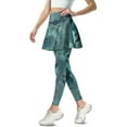 thumbnail image 2 of COEQINE Women Yoga Skirted Legging Fashion Breathable Elastic Tennis Leggings with Skirts Green Camo and Tie-Dye Print Comfy Golf Pickleball Skort Pants with Pockets, XS, 2 of 7