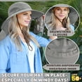 thumbnail image 4 of Tirrina Women's Outdoor Sun Protection Fishing Cap with Neck Flap Wide Brim Mesh Hat for Travel Camping Hiking Hunting, 4 of 7