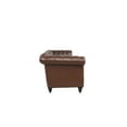 thumbnail image 2 of Chairone House 84" Brown Pu Rolled Arm Chesterfield Three Seater Sofa, 2 of 9