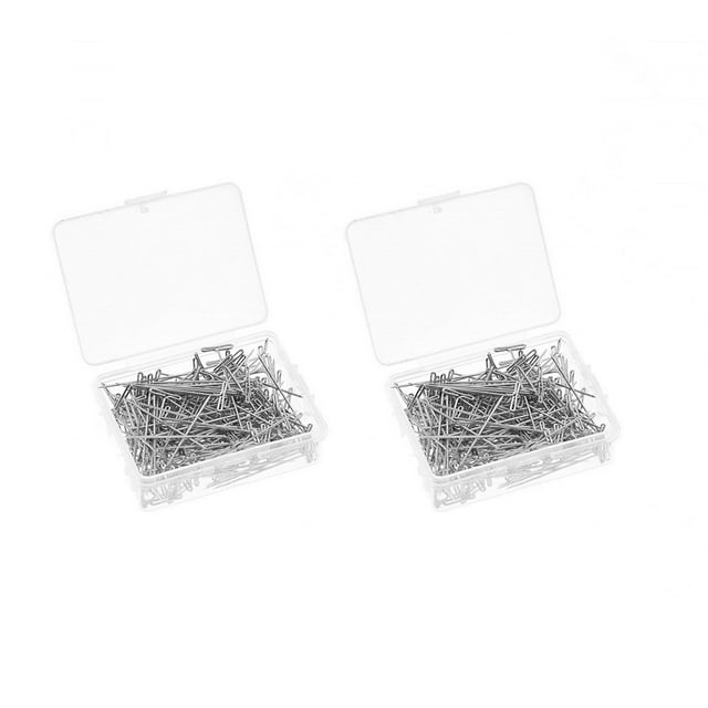 100pcs 51mm Stainless Steel T-Pins - Rust-Resistant, for DIY Crafts/Wig/Sweater Fixing, Sewing, Display Boards