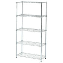 ALESW853614SR 36 in. W x 14 in. D x 72 in. H Five-Shelf Residential Wire Shelving - Silver
