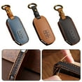 thumbnail image 2 of Leather Remote Car Key Cover Case Fob Case Cover for Kia EV6 7 Keys 2022 Auto Accessories, 2 of 10