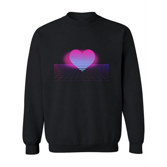 Heart In Vaporwave Sweatshirt Women -Image by Shutterstock, Female Medium