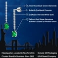 thumbnail image 2 of Gem Stone King 14K White Gold Green Nano Emerald and White Lab Grown Diamond Long Liner Dangle Earrings for Women | 1.56 Cttw | Gemstone May Birthstone | Oval 7X5MM | White Gold Chain Drop Earrings, 2 of 6