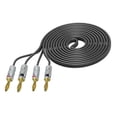thumbnail image 4 of Cable de Amplificador de Audio Sunnimix con 4 Banana chapados en oro para amplificadores 10 pies, 4 of 8