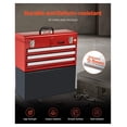 thumbnail image 5 of Metal Tool Box 20.5 inch Portable, 3 Drawer Tool Organizer with Auto Lock, 5 of 9