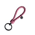 thumbnail image 2 of Llavero de cuerda tejida Moyic de cuero Bolso DIY encantador Colgante exquisito Soporte para llavero de coche Artesanía Rosa Bicolor 3.3*9 cm, 2 of 6