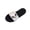 White, variant on Women Metal Buckle Decor Single Strap Flat Slide Sandals Open Toe Slip On Summer Beach Casual Slippers