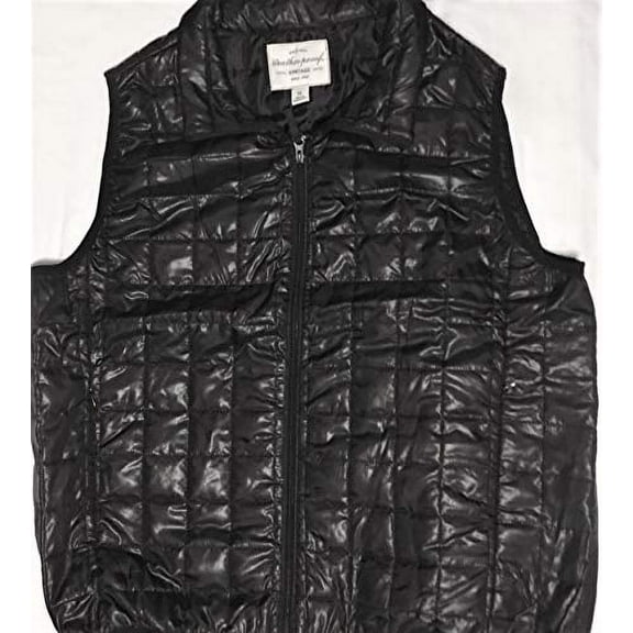 Weatherproof Vintage Men's Lightweight Cire Puffer Vest, Black, Small