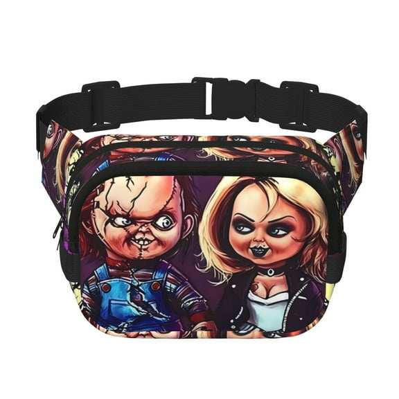 Saiise Chucky Print Fanny Pack Crossbody Bag for Women and Men, Belt Bag for Hiking Bum Bag with Adjustable Strap, Waist pack for Running Workout Sports Travel