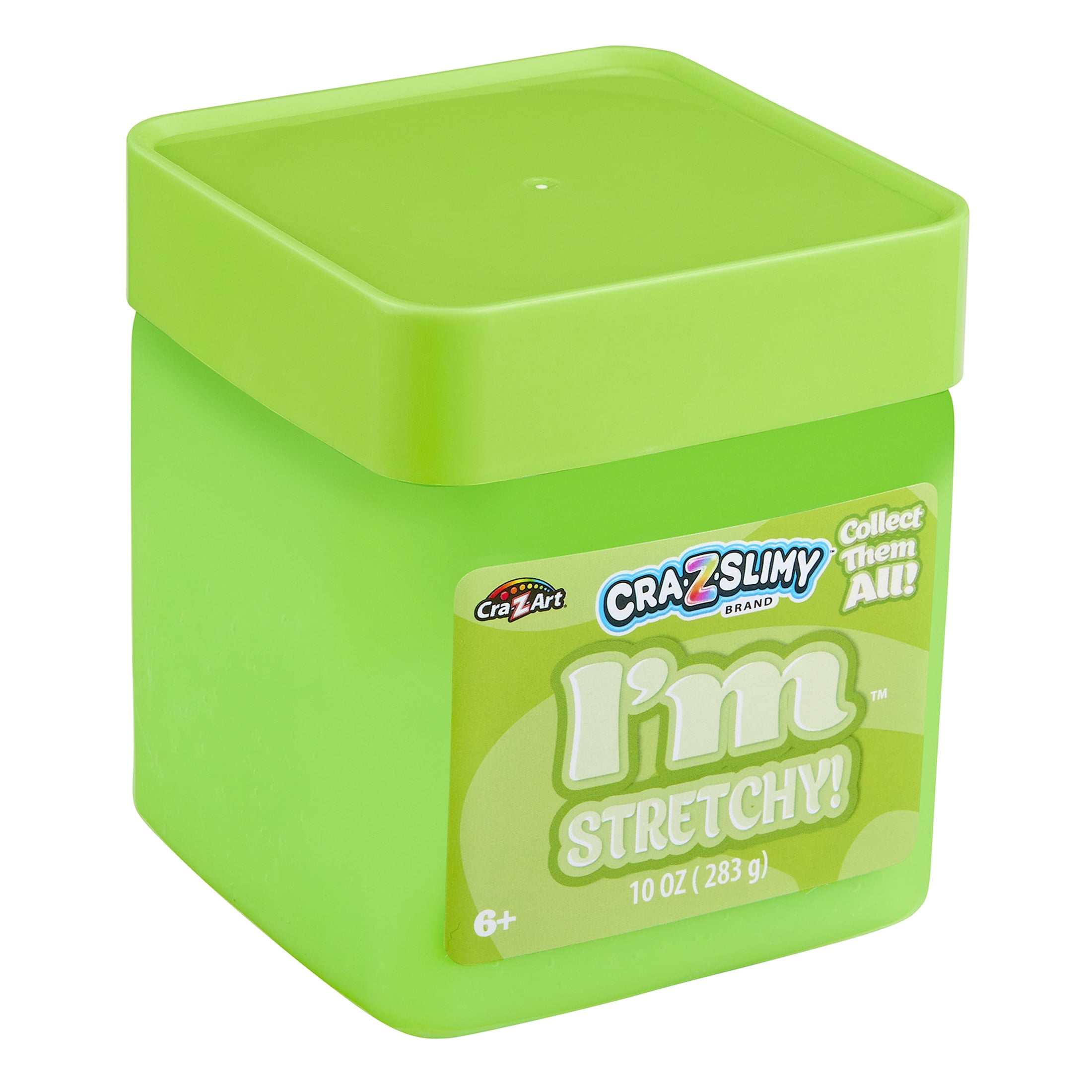 Cra-Z-Slimy - I'm Stretchy Neon Green Slime - 10 oz Jar