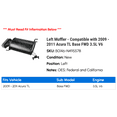 thumbnail image 2 of Left Muffler - Compatible with 2009 - 2011 Acura TL Base FWD 3.5L V6 2010, 2 of 2