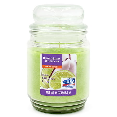Better Homes & Gardens Jar Candle, Island Coconut Lime, 13 oz